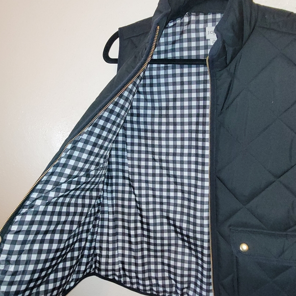 JCrew Quited Vest Gold Accents Size Medium NWOT - Picture 6 of 6